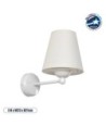 GLOBOSTAR® ELEGANTE 204-0187 Μοντέρνο Φωτιστικό Τοίχου - Απλίκα με Ντουί 1 x E27 AC 220-240V IP20 - Λευκό & Μπεζ - Μ14 x Π23 x Υ21cm